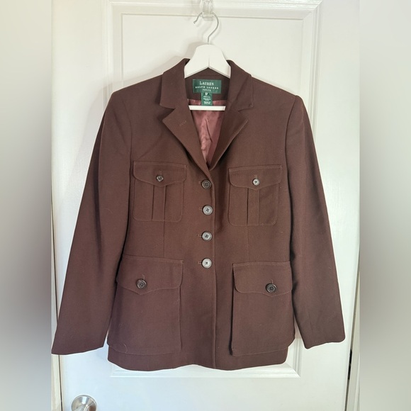 Lauren Ralph Lauren Jackets & Blazers - Lauren Ralph Lauren Women’s Petite Brown Wool Blazer Jacket - Size 6P